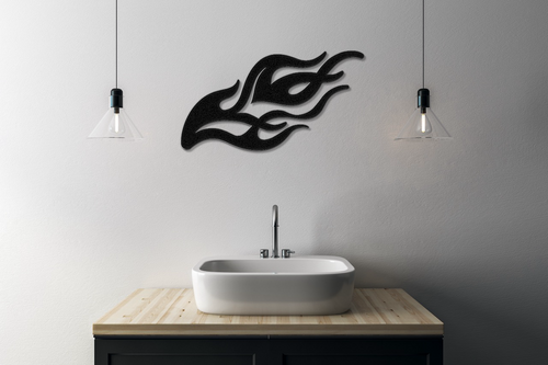 Abstract Fire Metal Wall Art