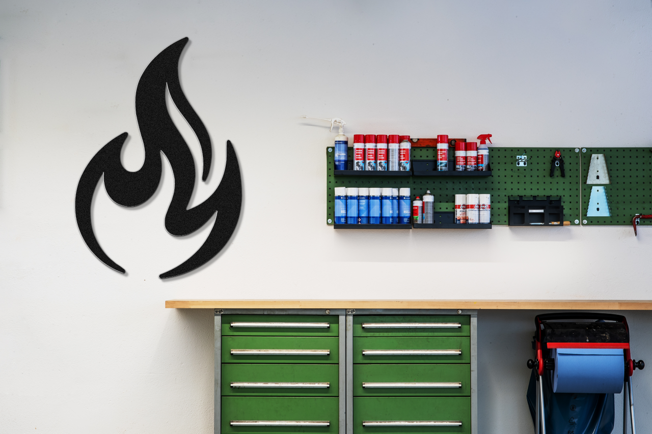 Abstract Fire Metal Wall Art