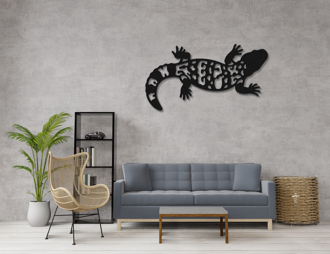 Gila Monster Metal Wall Art
