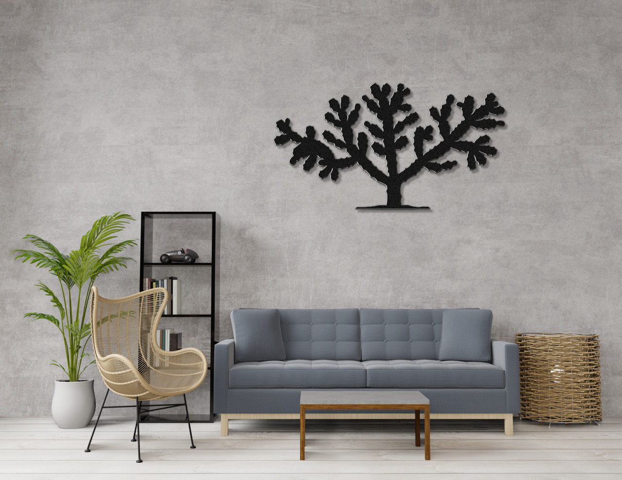 Cholla Cactus Metal Wall Art