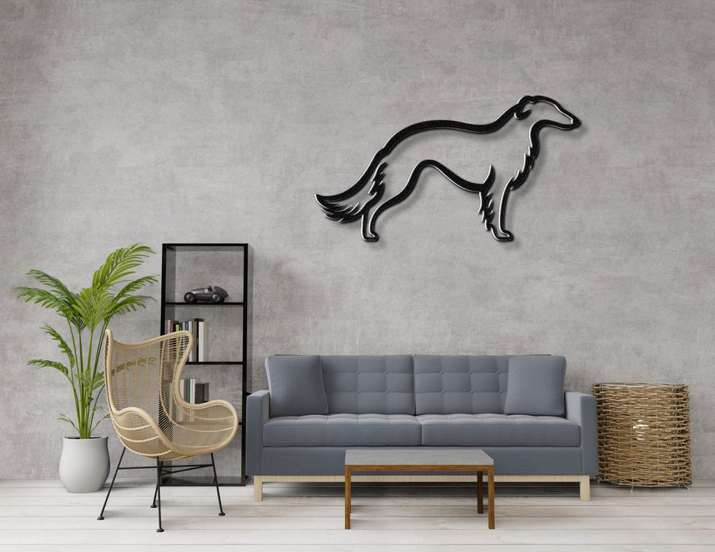 Borzoi Dog Metal Wall Art