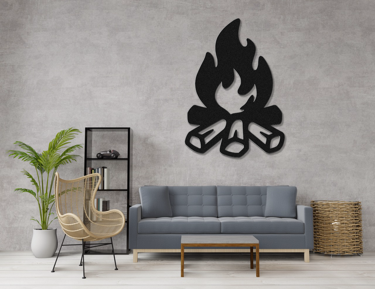 Campfire Metal Wall Art