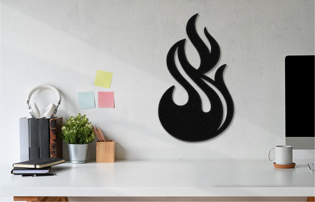 Abstract Fire Metal Wall Art