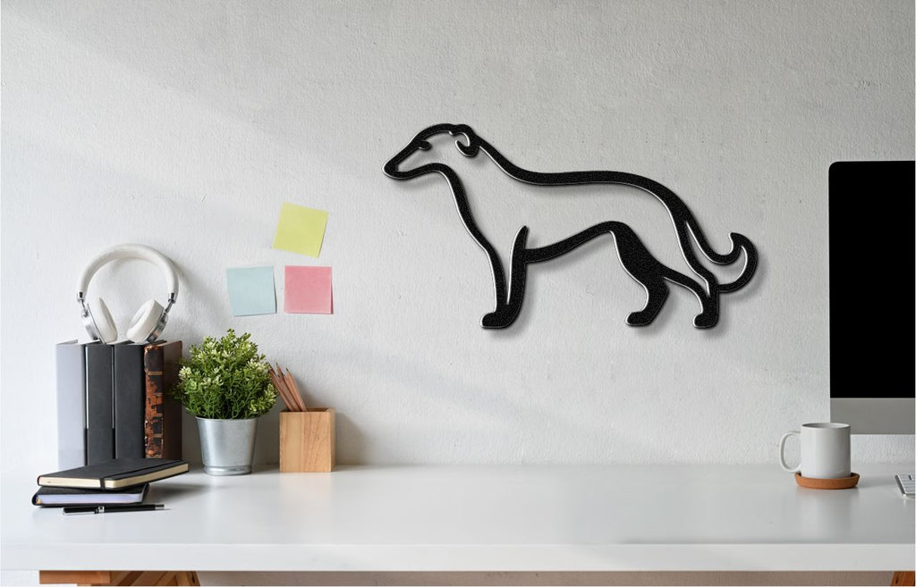 Borzoi Dog Metal Wall Art