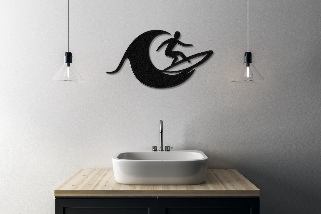 Surfer Metal Wall Art