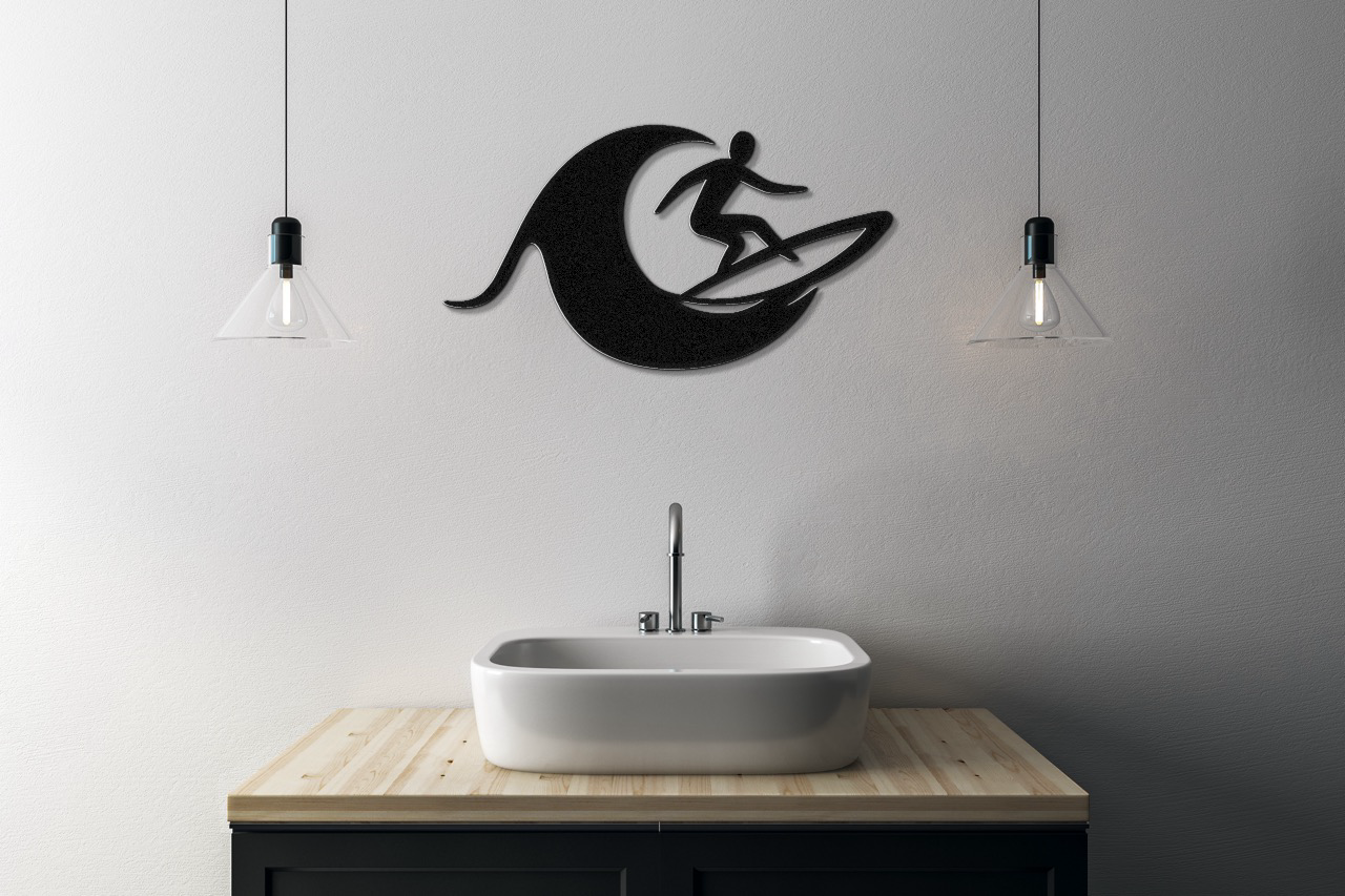 Surfer Metal Wall Art