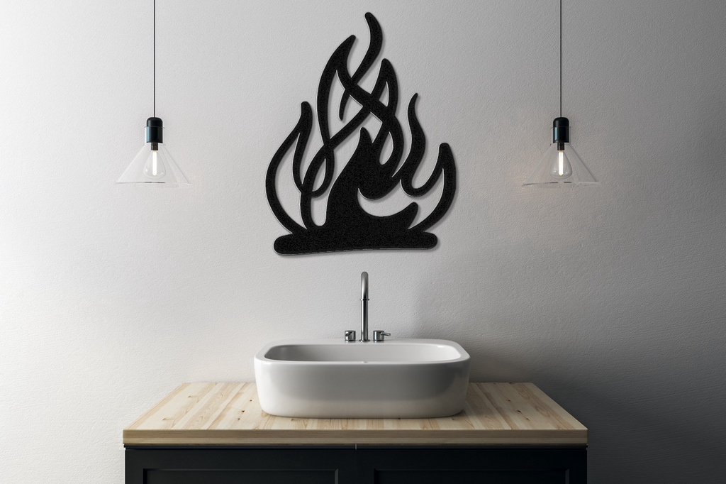 Campfire Metal Wall Art