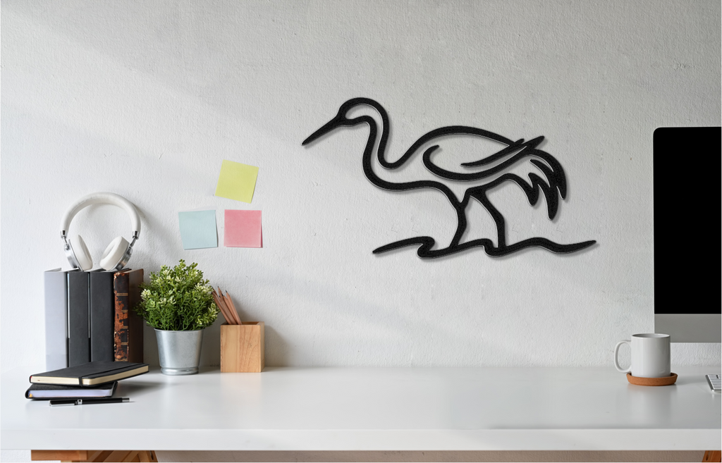 Crane Metal Wall Art