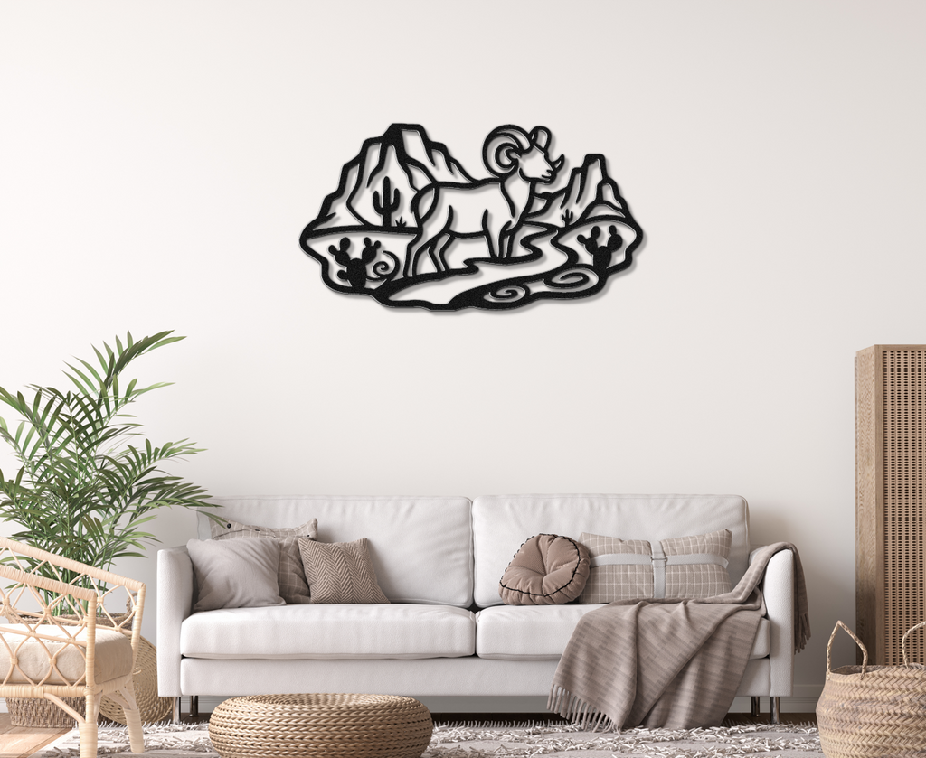 Arizona Bighorn Sheep Metal Wall Art