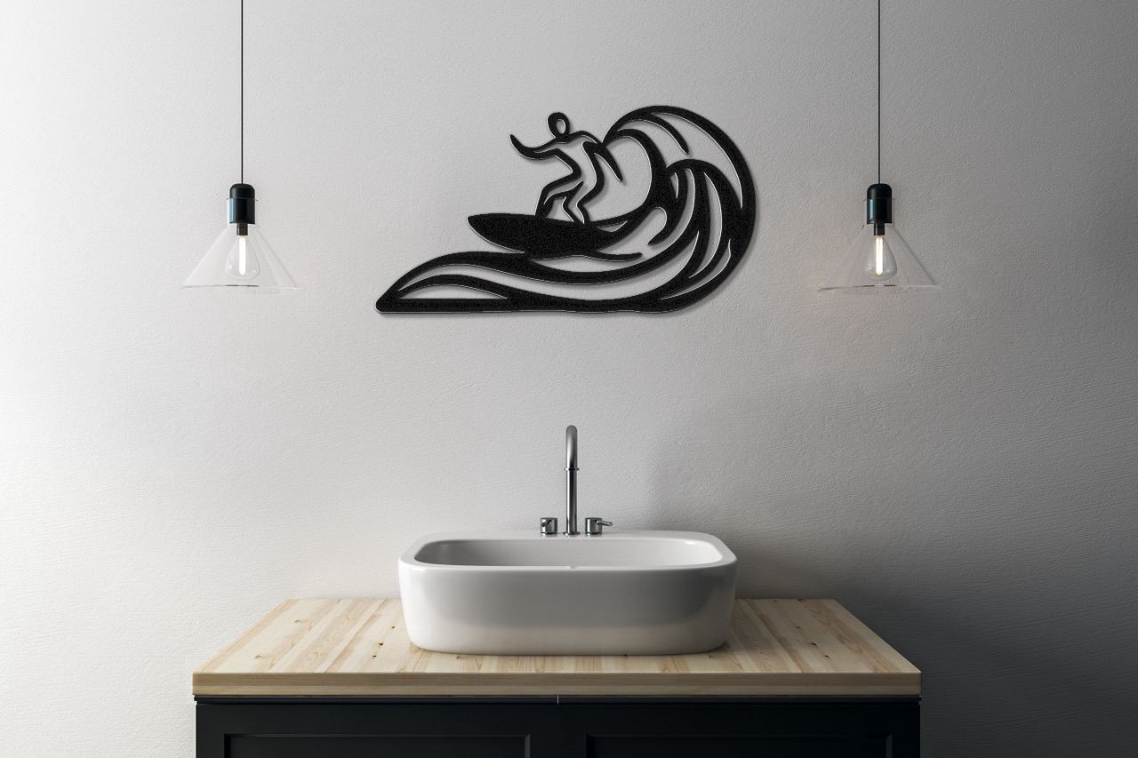 Surfer Metal Wall Art