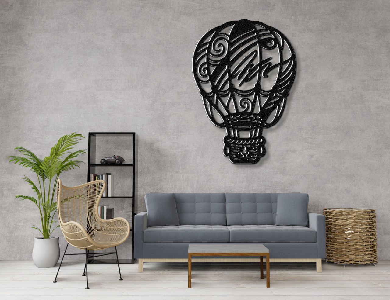 Hot Air Balloon Metal Wall Art
