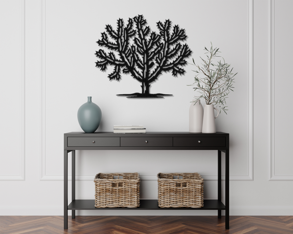 Cholla Cactus Metal Wall Art