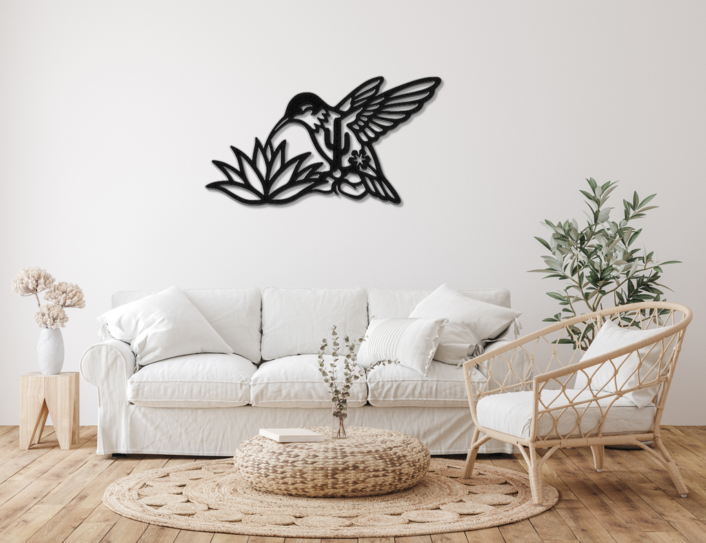 Desert Hummingbird Metal Wall Art