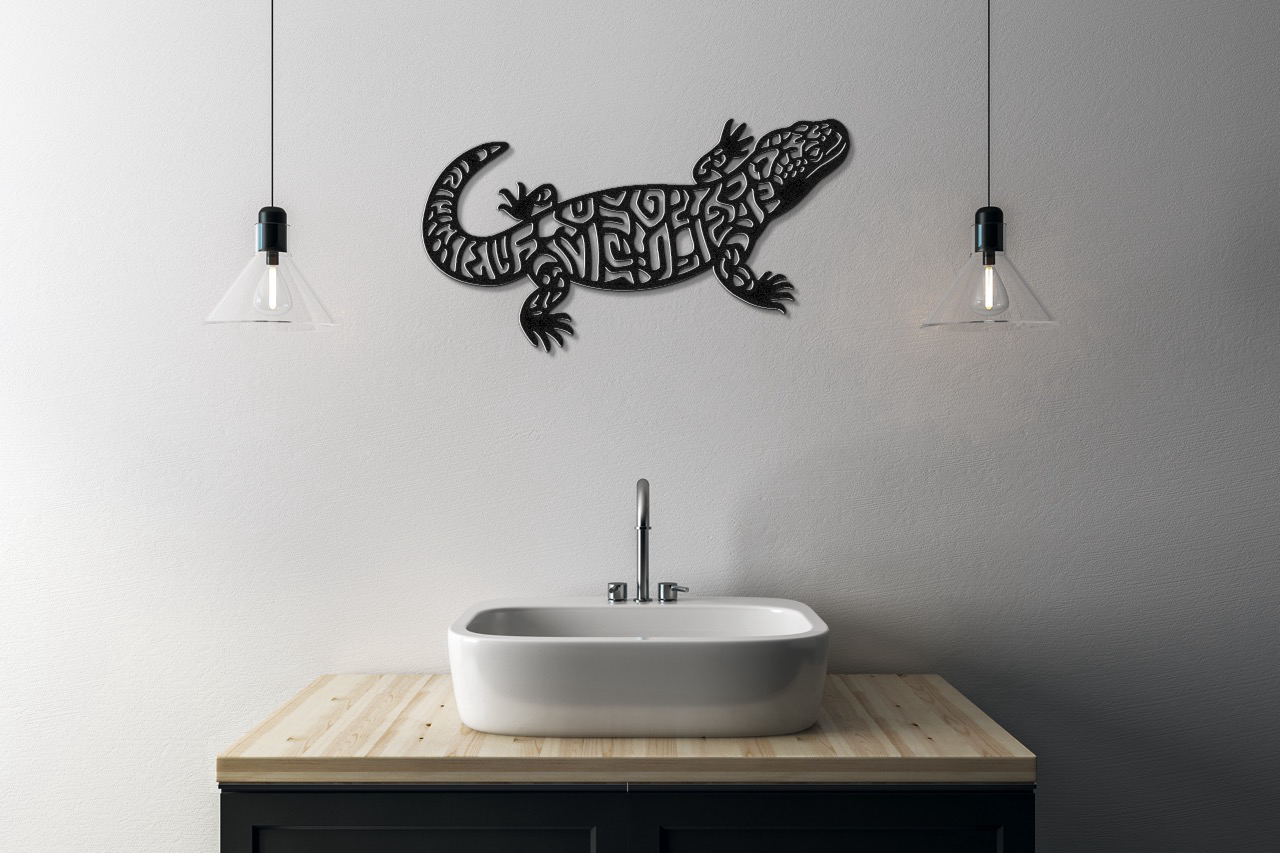 Gila Monster Metal Wall Art