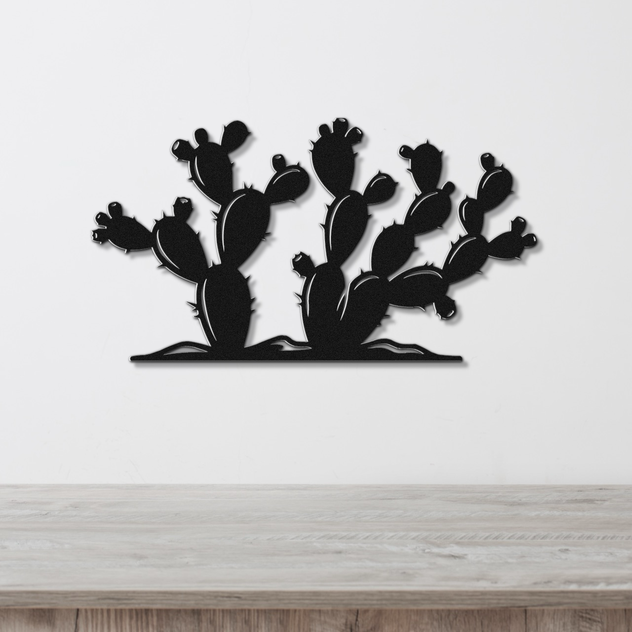 Prickly Pear Cactus Metal Wall Art