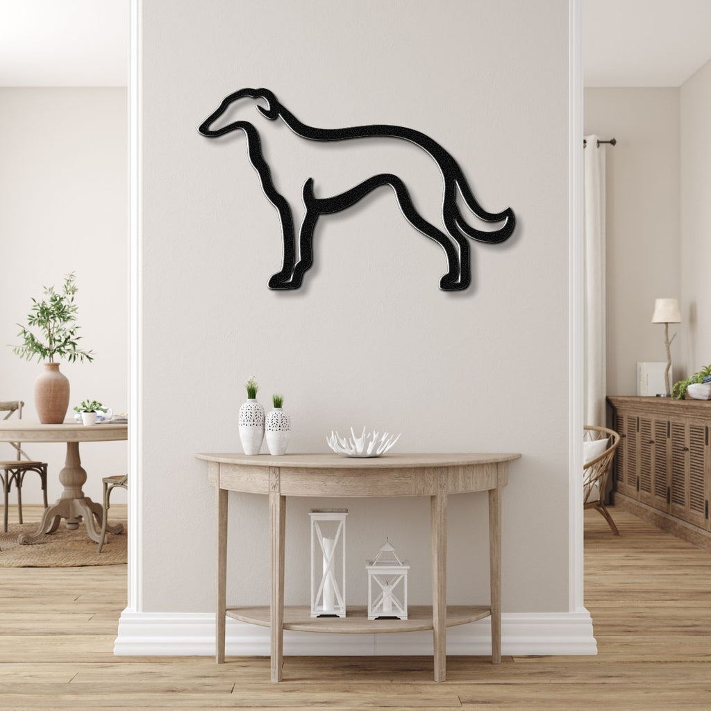 Borzoi Dog Metal Wall Art