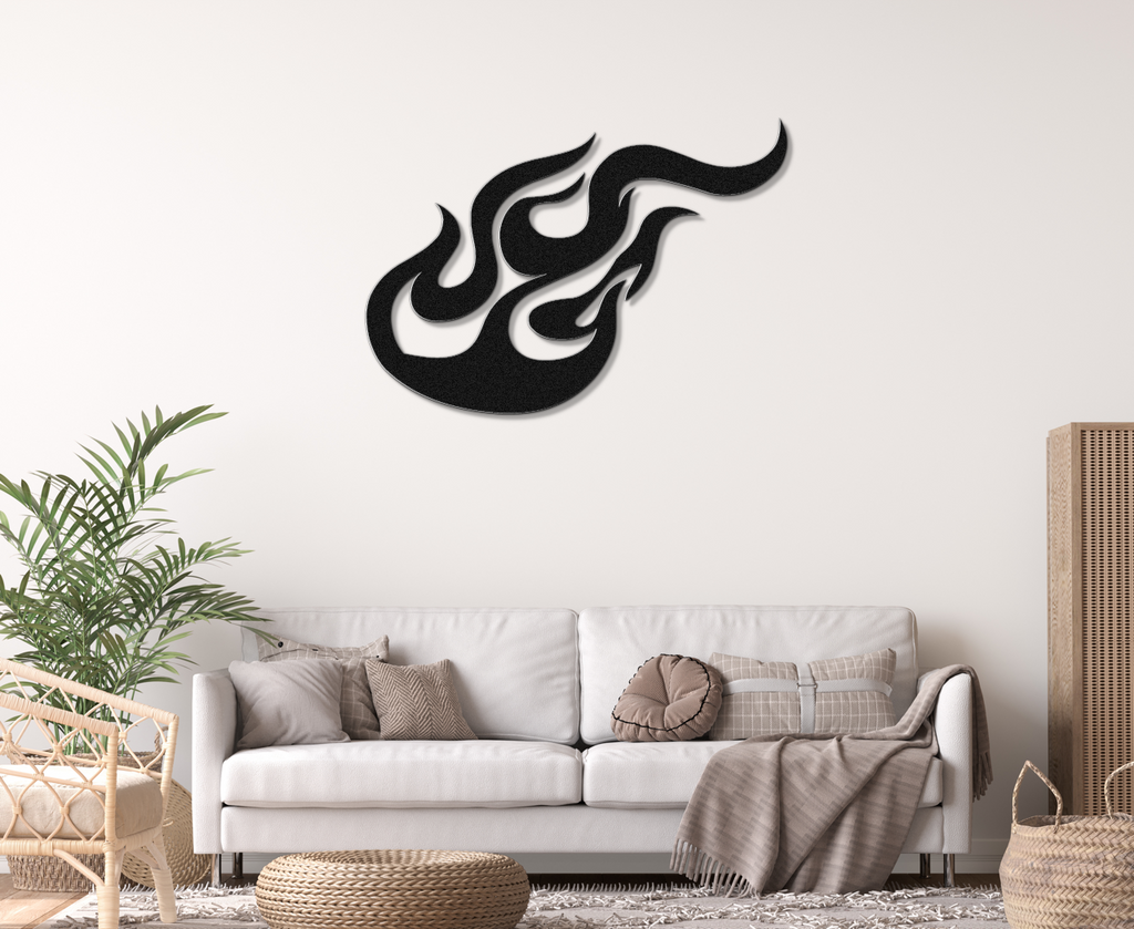 Abstract Fire Metal Wall Art