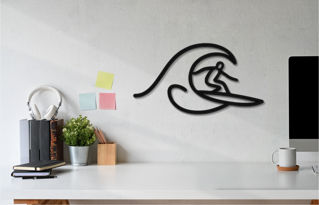 Surfer Metal Wall Art