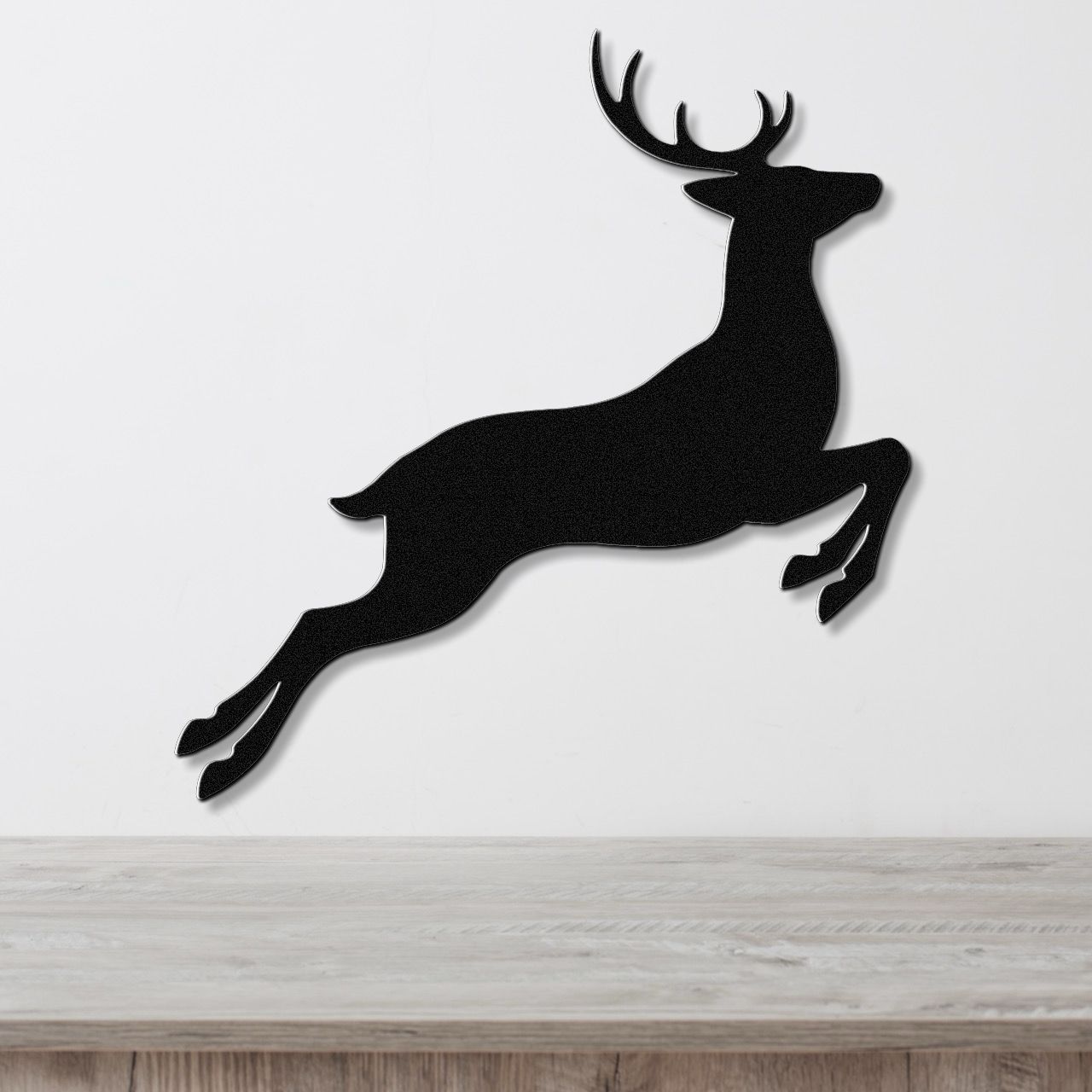 Jumping Deer Metal Wall Art