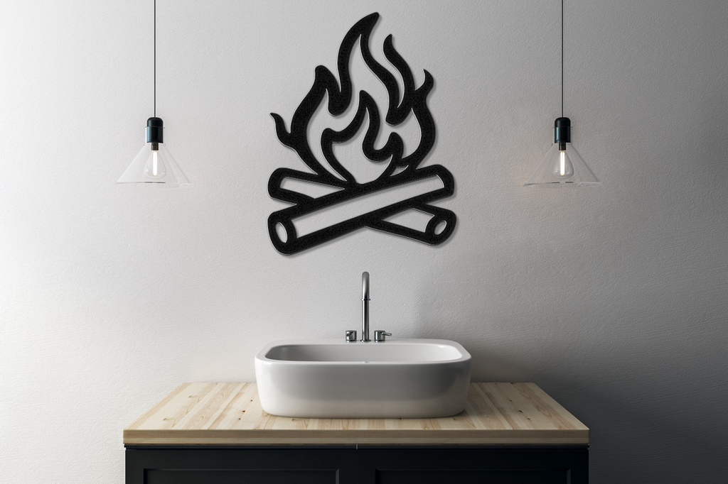 Campfire Metal Wall Art