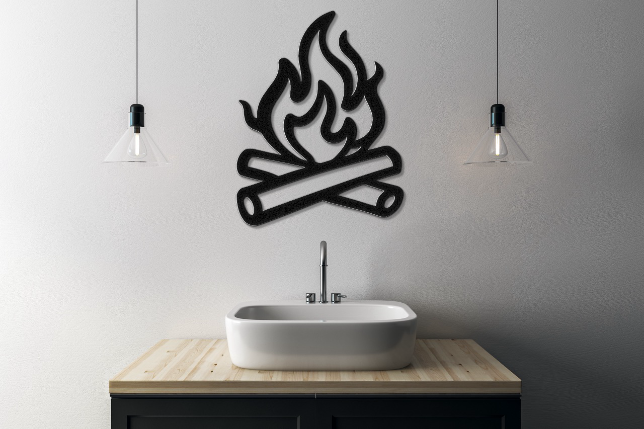 Campfire Metal Wall Art