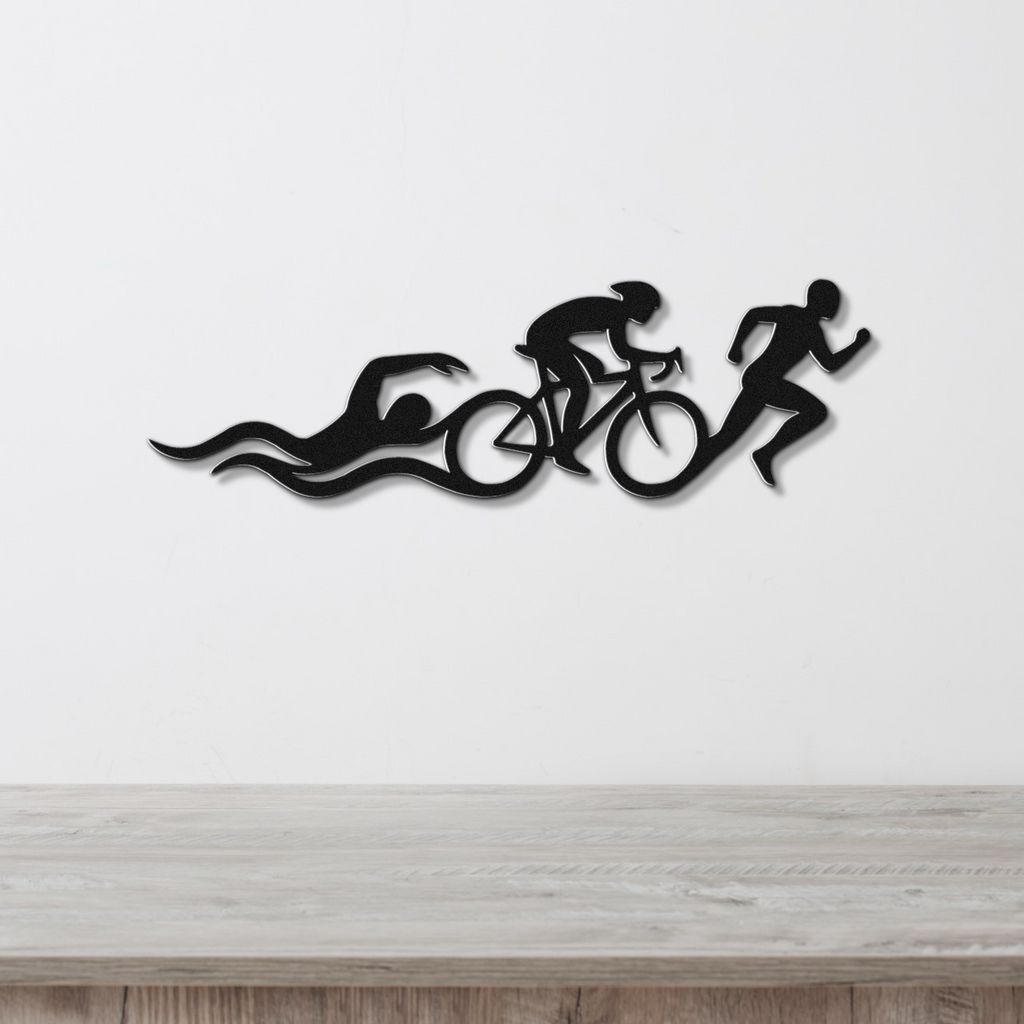 Triathlon Metal Wall Art
