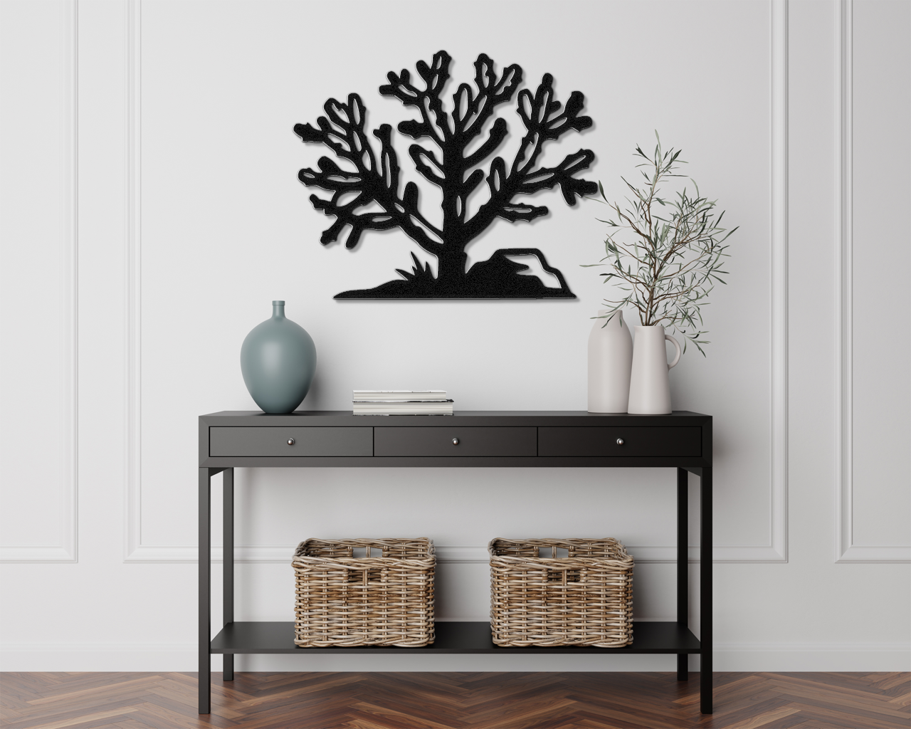 Cholla Cactus Metal Wall Art