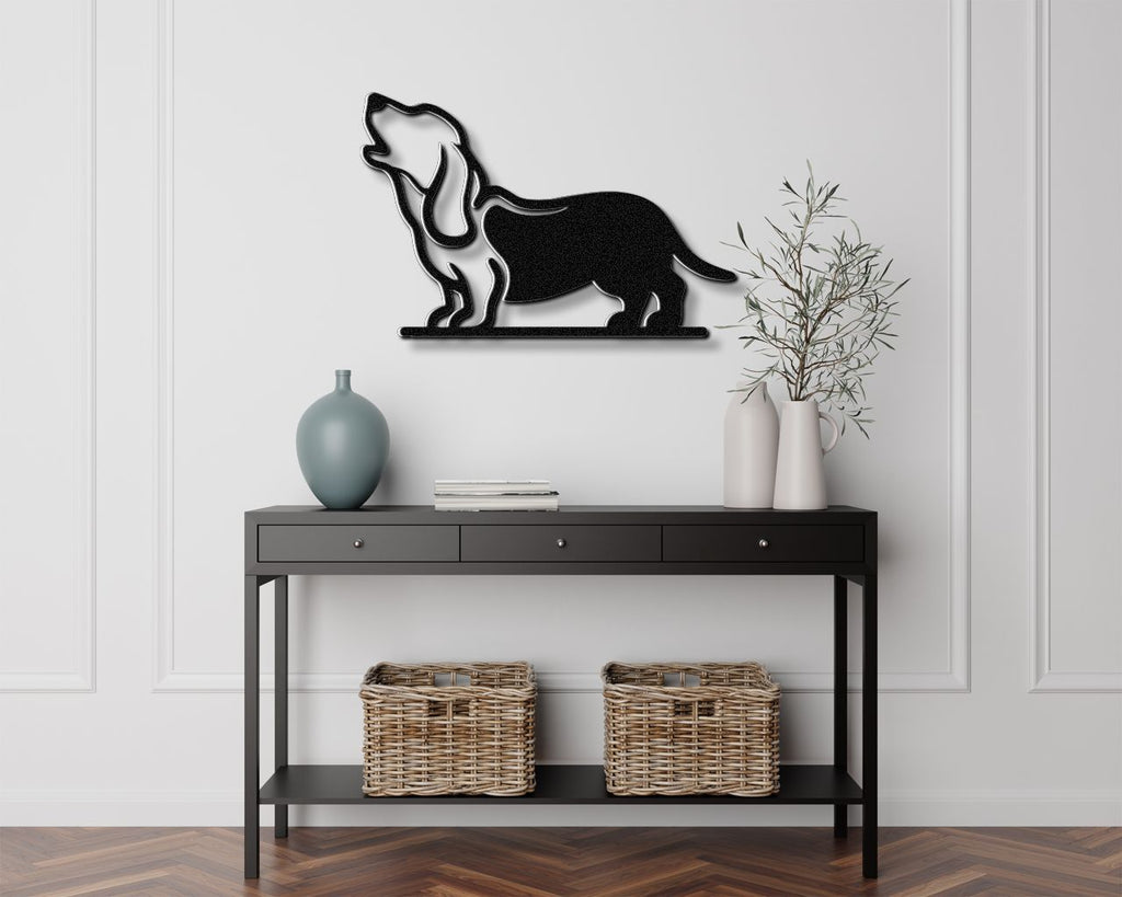 Basset Hound Metal Wall Art