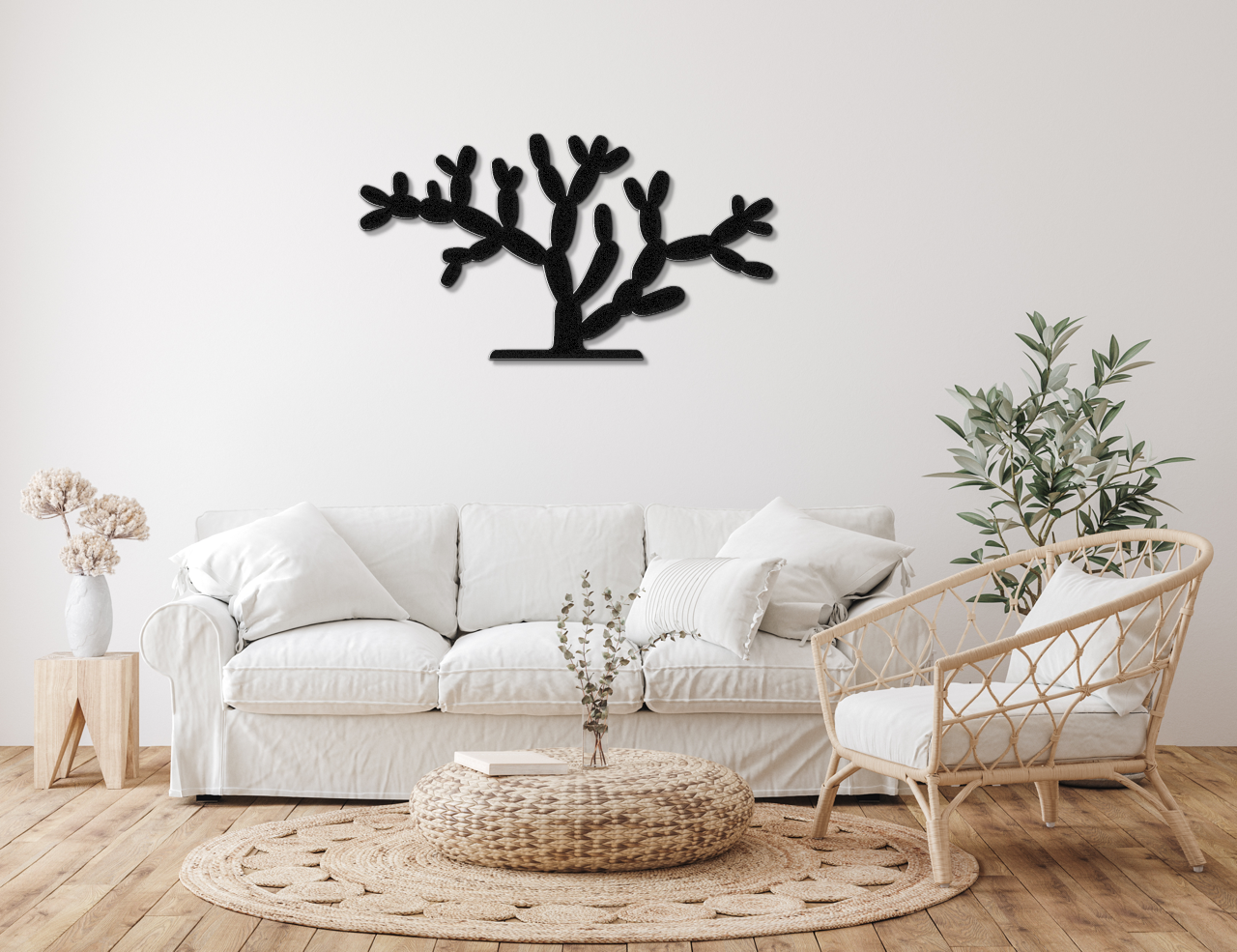 Cholla Cactus Metal Wall Art