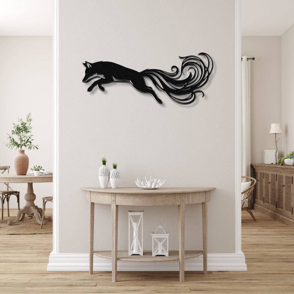 Sneaky Fox Metal Wall Art