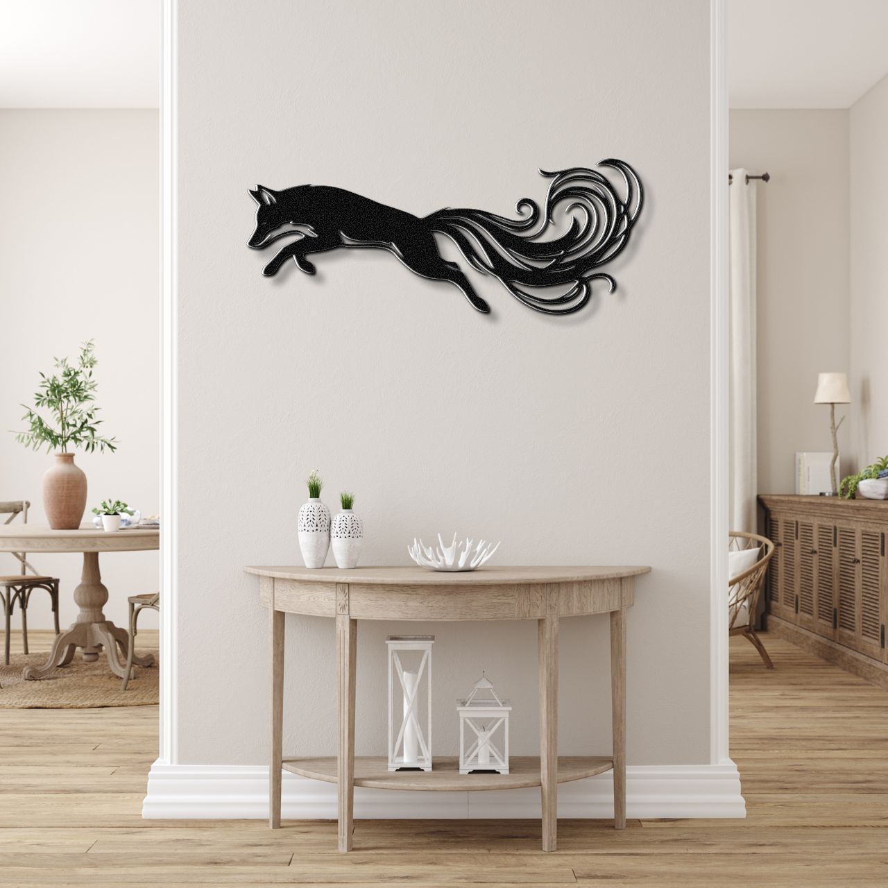 Sneaky Fox Metal Wall Art