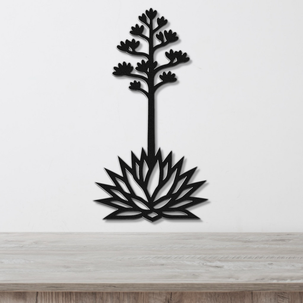 Blooming Agave Metal Wall Art