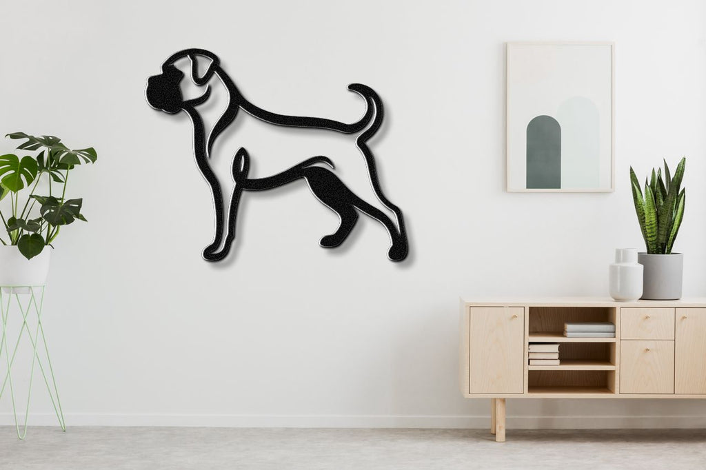 Boxer Dog Metal Wall Art