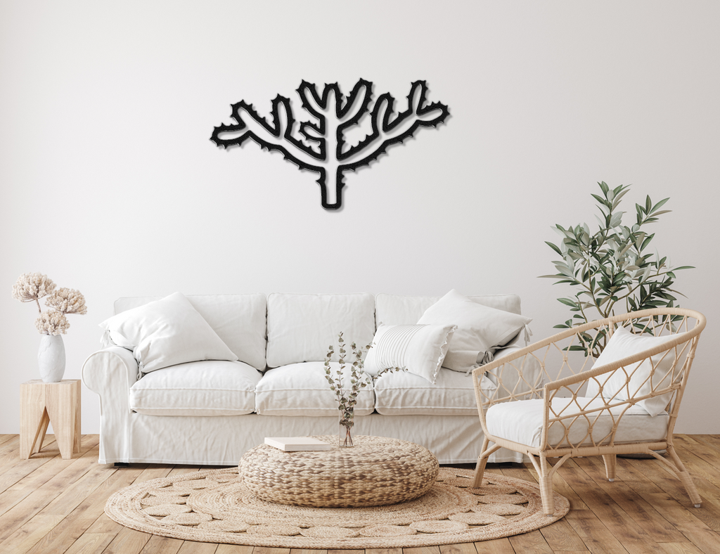 Cholla Cactus Metal Wall Art