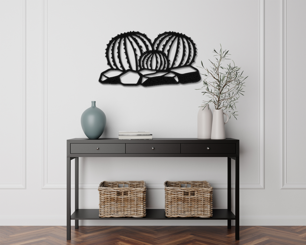 Barrel Cactus Metal Wall Art