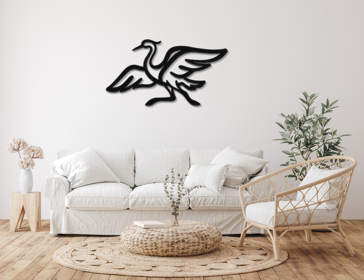 Crane Metal Wall Art
