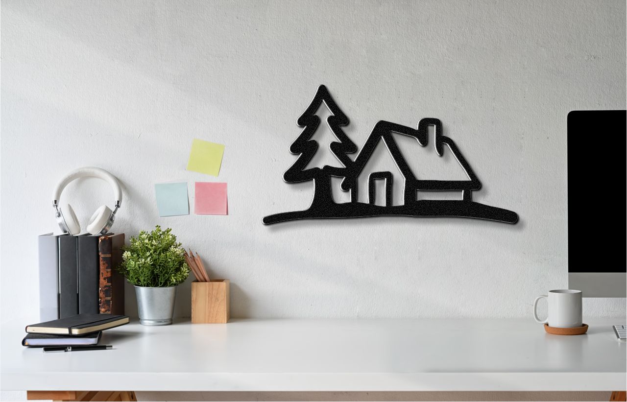 Mountain Cabin Metal Wall Art