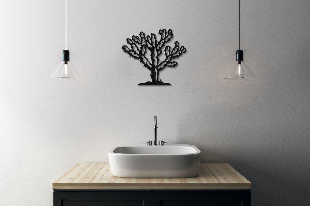 Cholla Cactus Metal Wall Art