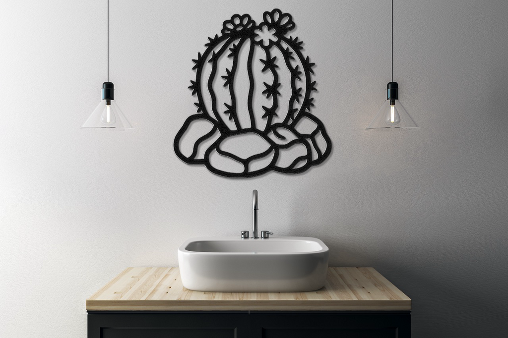 Barrel Cactus Metal Wall Art