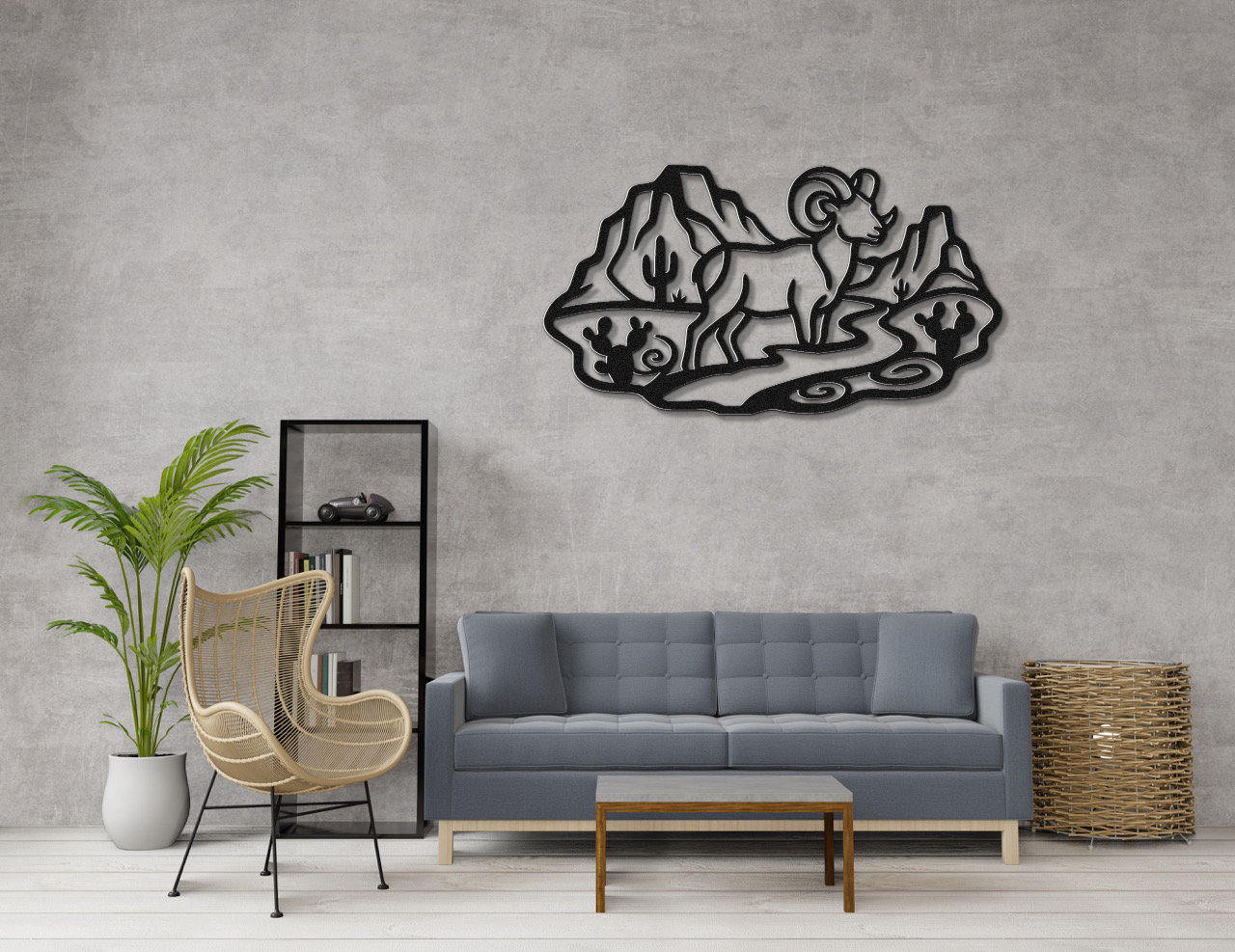 Arizona Bighorn Sheep Metal Wall Art