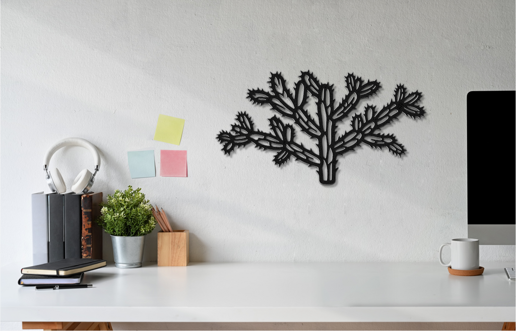 Cholla Cactus Metal Wall Art