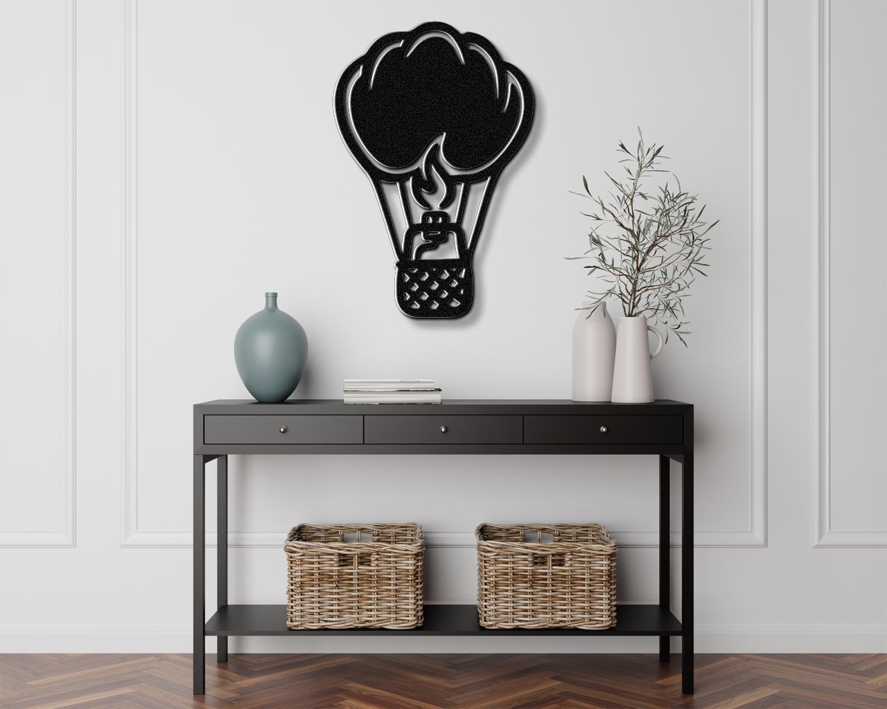 Hot Air Balloon Metal Wall Art