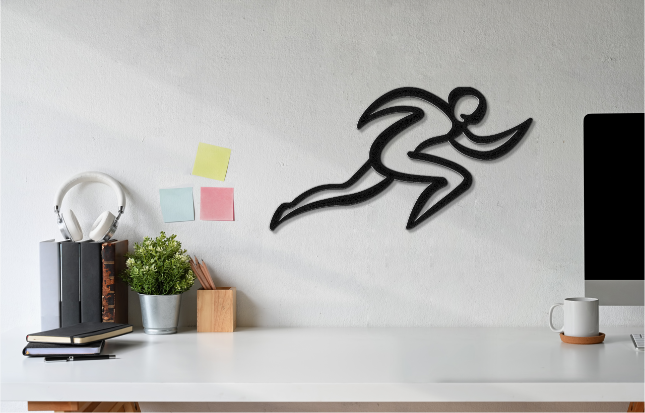 Runner Metal Wall Art