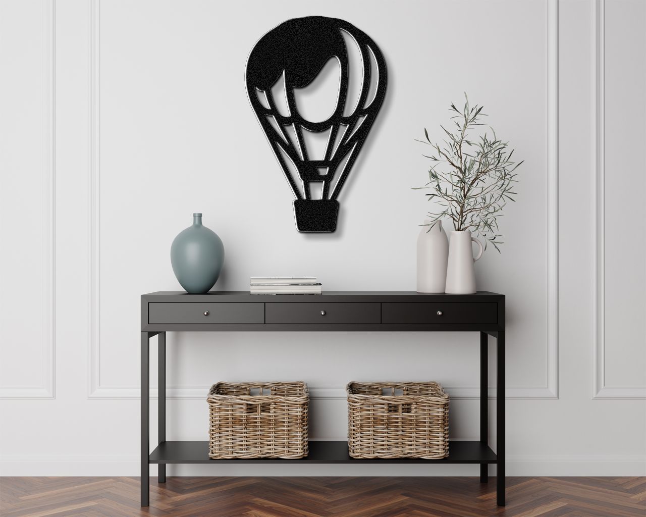 Hot Air Balloon Metal Wall Art