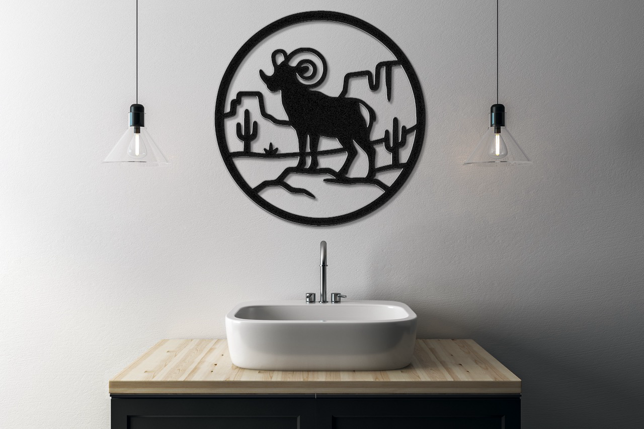 Arizona Bighorn Sheep Metal Wall Art