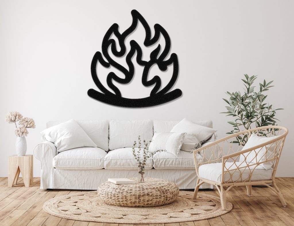 Abstract Fire Metal Wall Art