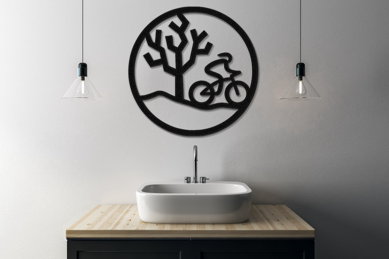 Joshua Tree Cycling Metal Wall Art