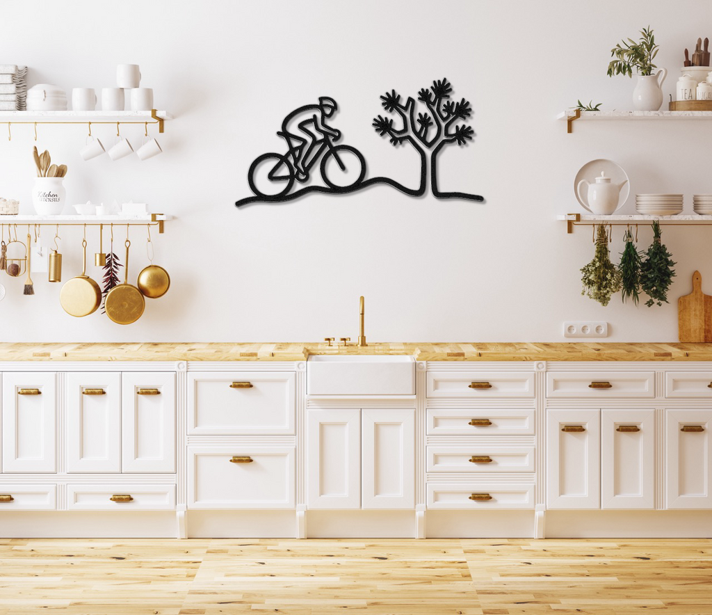 Joshua Tree Cycling Metal Wall Art