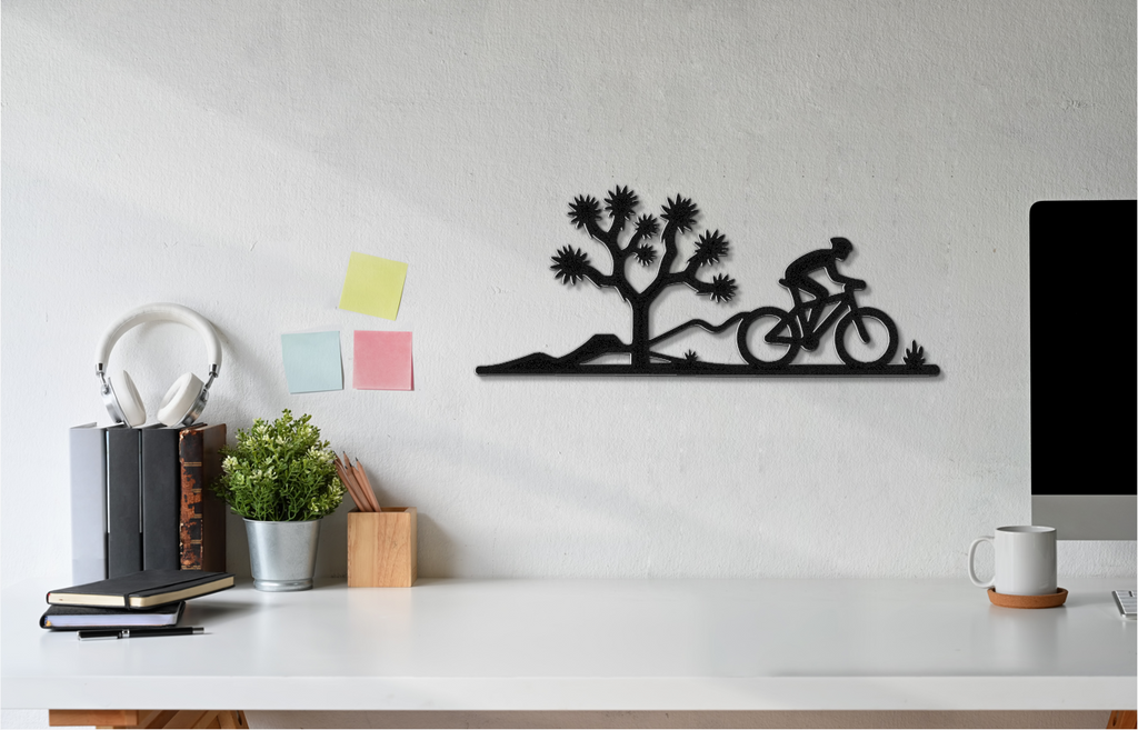 Joshua Tree Cycling Metal Wall Art