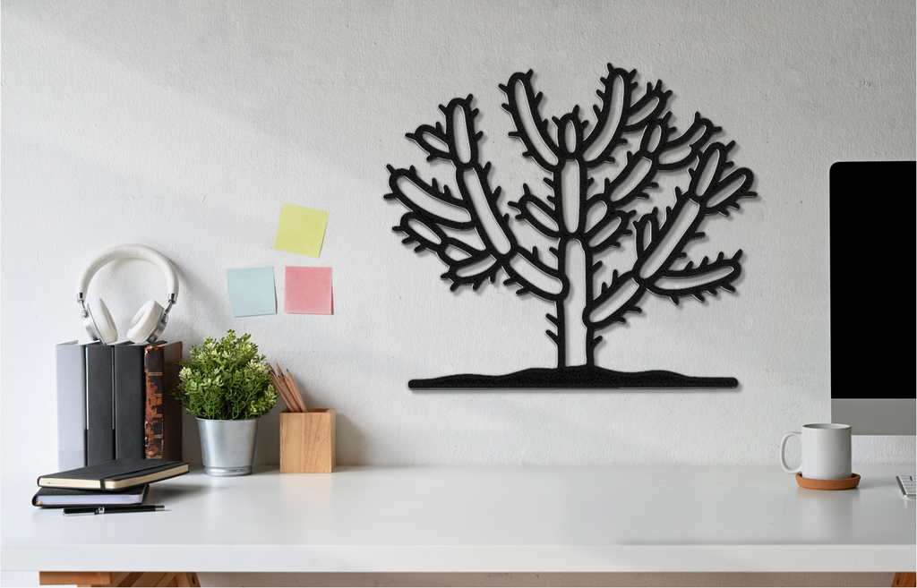 Cholla Cactus Metal Wall Art